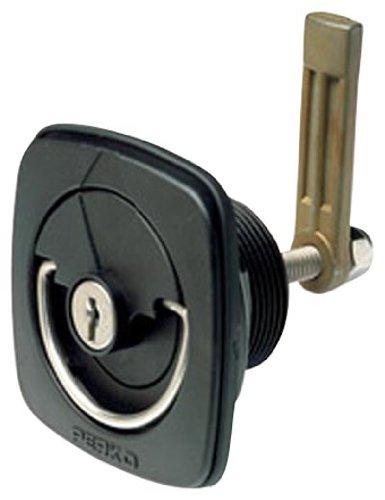 [AUSTRALIA] - Perko 1081DP3BLK Flush-Mount Locking Latch for 3/8" to 7/8" Thick Smooth/Carpeted Surface, Fits 2-3/8" Hole - 1-1/16" to 2-9/16" Cam Bar, Black 