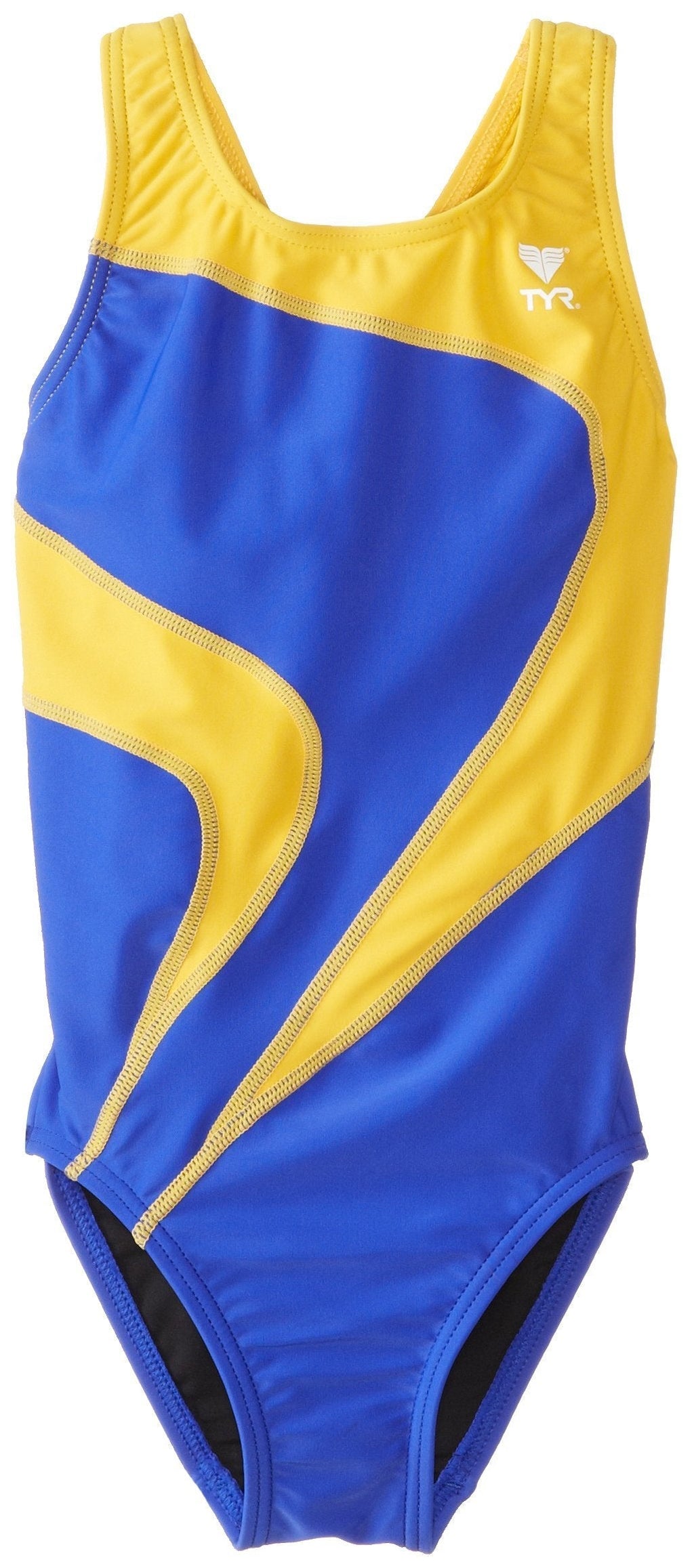 [AUSTRALIA] - TYR Sport Girl's Alliance T-Splice Maxfit Swimsuit 22 Roy/Gold 