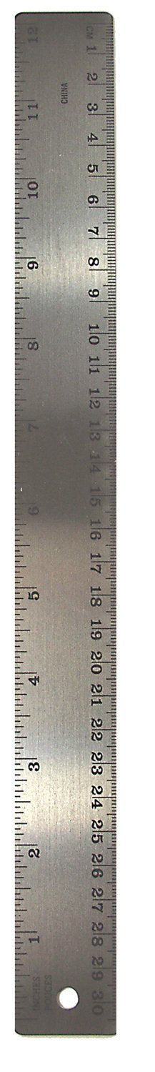The Classics Stainless Steel Ruler with Cork Backing (TPG-152), 12 Inches [New Improved Version - BeesActive Australia
