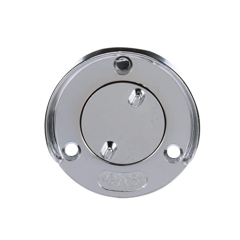 [AUSTRALIA] - Seachoice 32041 Deck Mount Gas Fill Plate with Cap – Chrome Plated Zinc – Includes Rubber Gasket and Beaded Chain Cap Tether 