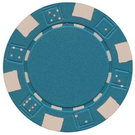 Da Vinci 50 Clay Composite Dice Striped 11.5 Gram Poker Chips, Choose from 11 Colors Light Blue - BeesActive Australia