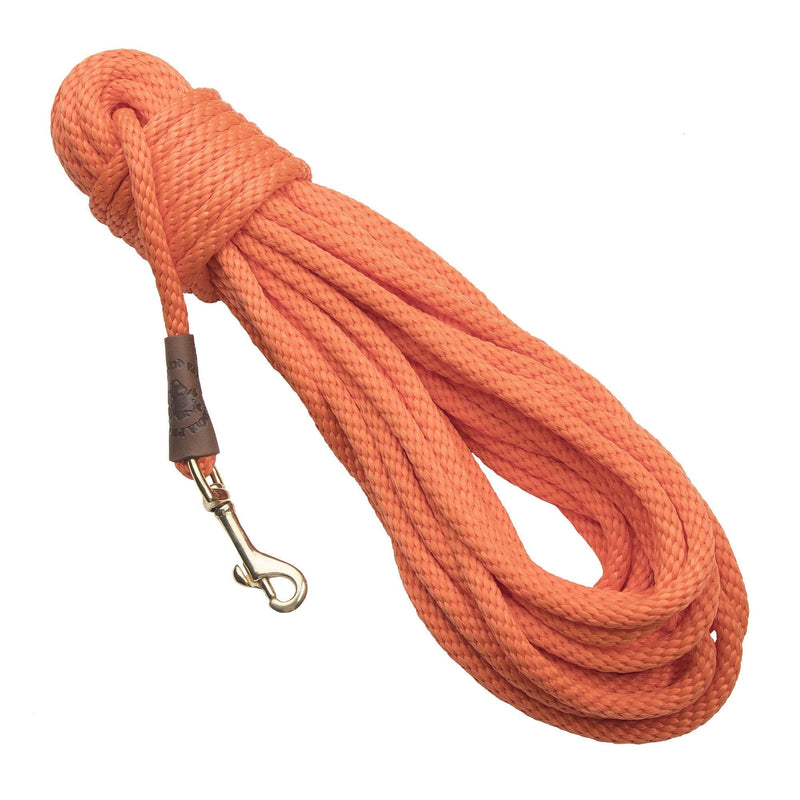 Mendota Pet Check Cord Leash - Dog Training Lead - Made in The USA 3/8 in x 50 ft Orange - BeesActive Australia
