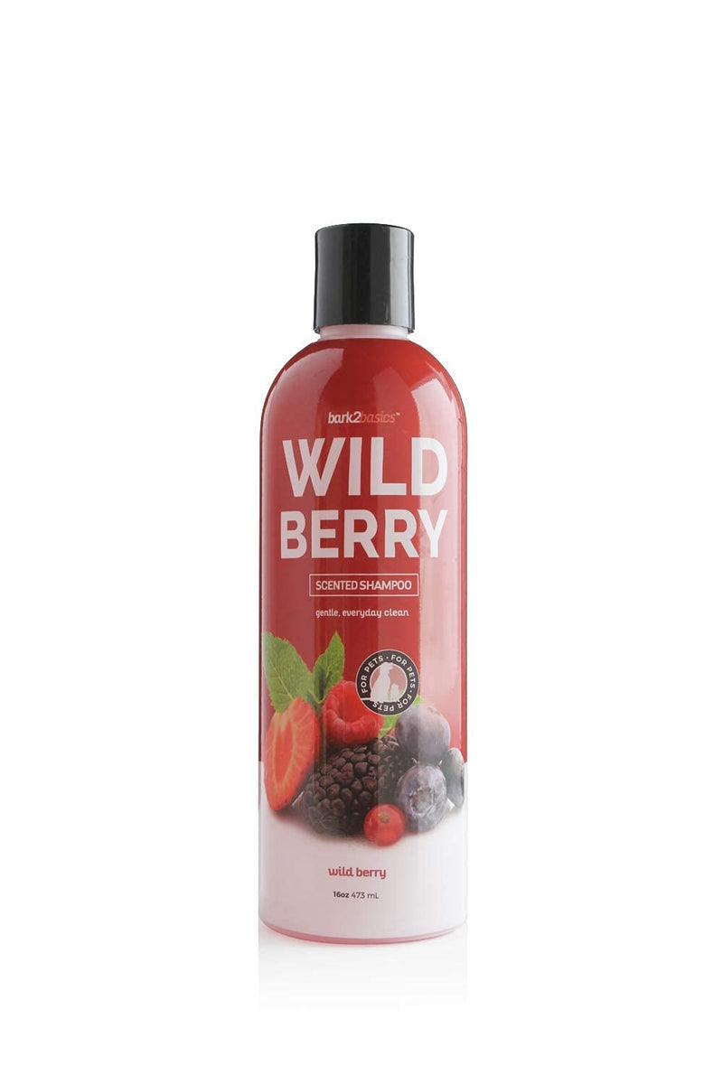 Bark2Basics Wild Berry Dog Shampoo, 16 oz - Naturally Derived, Unique Herbal Blend, For Dry Itchy Skin, Gentle, Moisturizing - BeesActive Australia