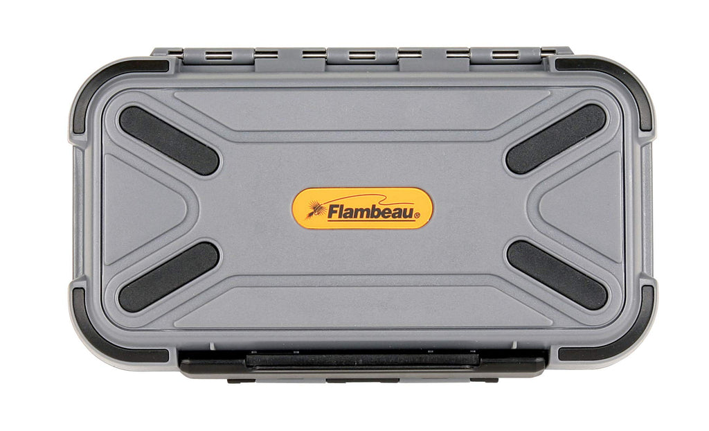 Flambeau Outdoors 3936CR Blue Ribbon Waterproof Fly Box, Large 12 Compartment Fly Fishing Organizer with Foam, Gray/Black - BeesActive Australia