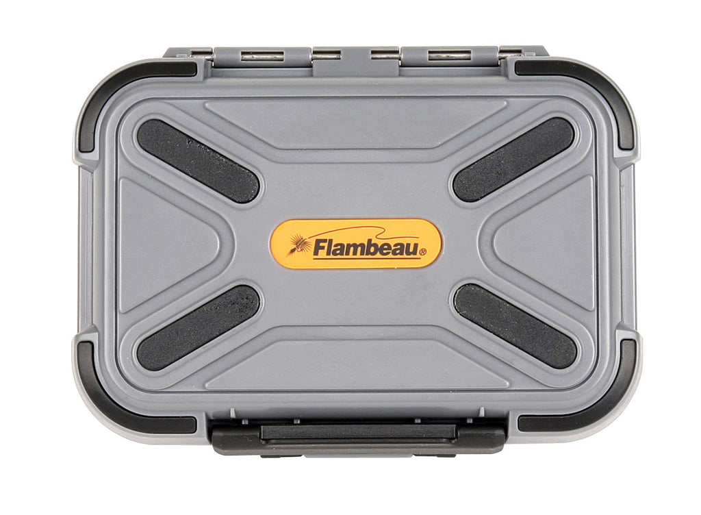 Flambeau Outdoors 2926CR Blue Ribbon Waterproof Fly Box, Medium 8 Compartment Fly Fishing Organizer with Foam, Gray/Black - BeesActive Australia