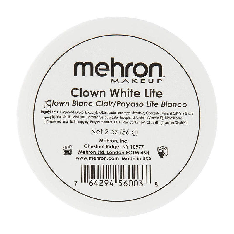 Mehron Makeup Clown White Lite Professional Makeup (2 oz) 2 Ounce (Pack of 1) - BeesActive Australia