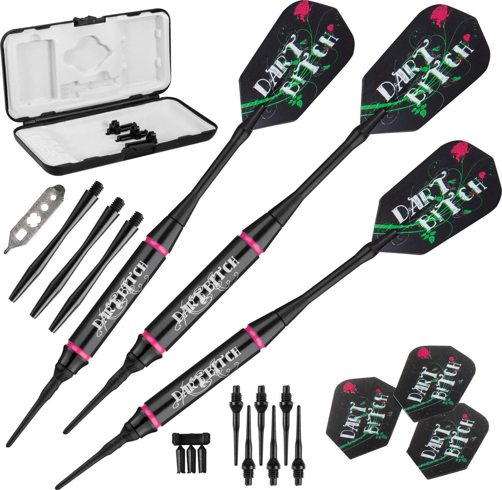 [AUSTRALIA] - Viper Vanity Soft Tip Darts with Storage/Travel Case: Dart Bitch, 16 Grams 