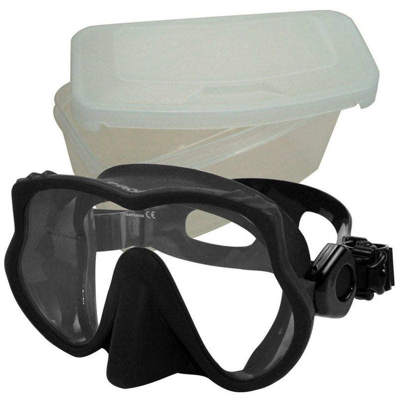 [AUSTRALIA] - Promate Frameless Mask for Scuba Diving Snorkel with mask Protective Box Black 