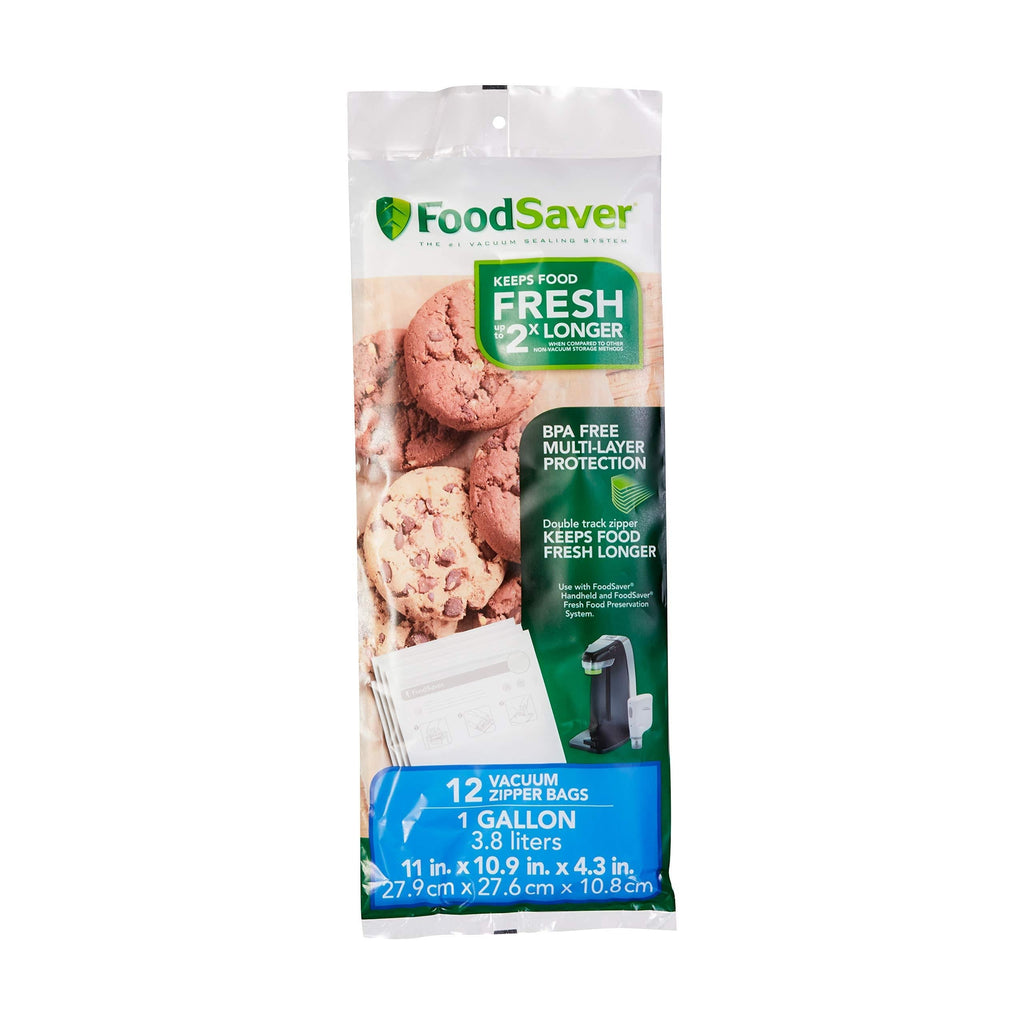 FoodSaver 1-Gallon Vacuum Zipper Bags, 12 Count, Multi - BeesActive Australia