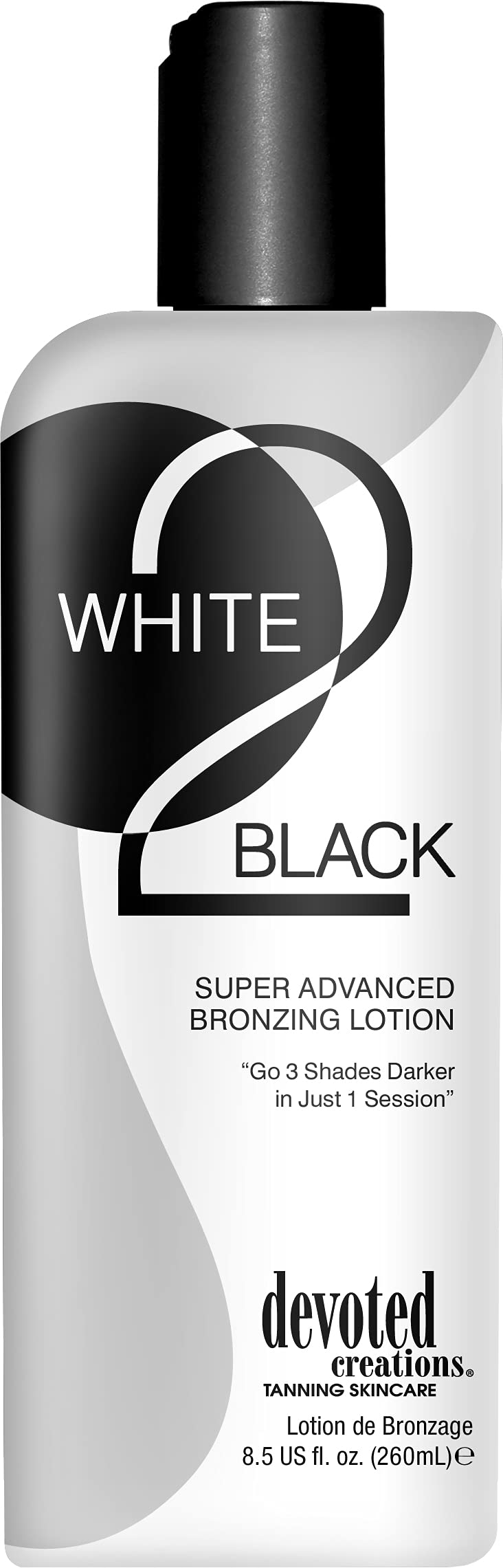 Devoted Creations White 2 Black Supre Advanced Bronzer Tanning Lotion, 8.5 Ounce - BeesActive Australia