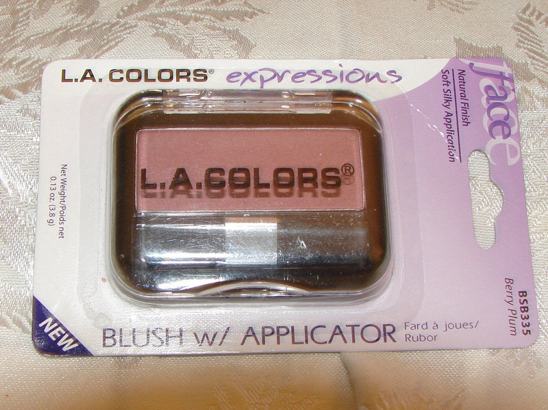 L.A Colors Professional Series BLUSH with Applicator, BSB335 Berry Plum, 0.13 Oz - BeesActive Australia