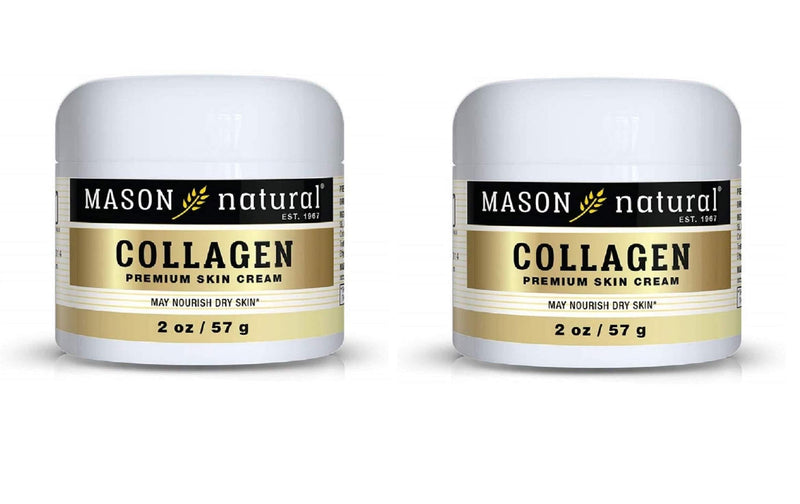 Mason Vitamins Collagen Beauty Cream 100% Pure Collagen Pear Scent, 2-Ounce Jars (Pack of 2) - BeesActive Australia