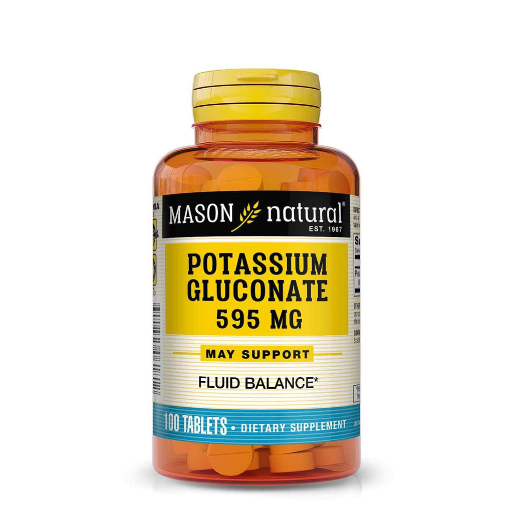 Mason Natural, Potassium Gluconate, 595 Mg Tablets, 100-Count Bottles (Pack of 3), Dietary Supplement Supports Healthy Blood Pressure, Overall Heart Health, Muscle Health, and Organ Health - BeesActive Australia