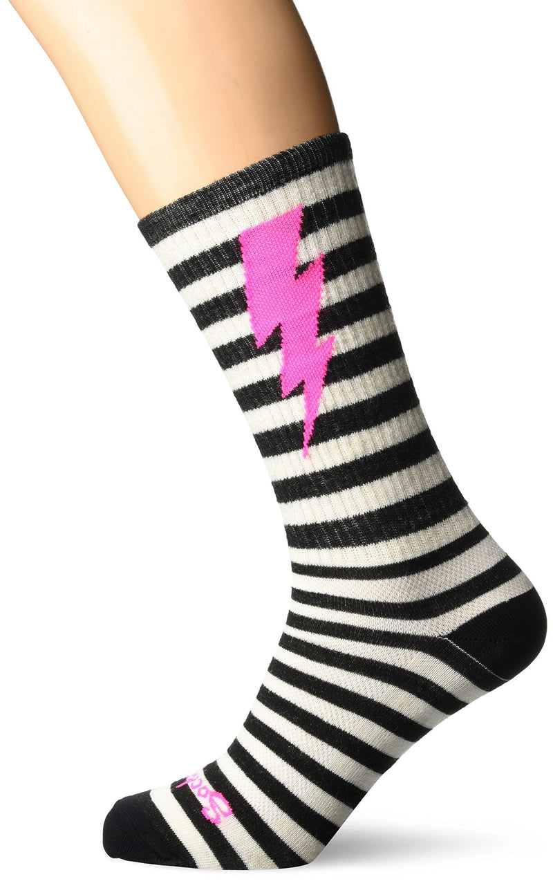 SockGuy Wool Lightning Socks Small-Medium Black/White/Lightning - BeesActive Australia