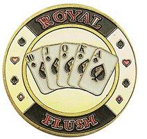 [AUSTRALIA] - DA VINCI Hand Painted Poker Card Guard Protector - Spade Royal Flush 
