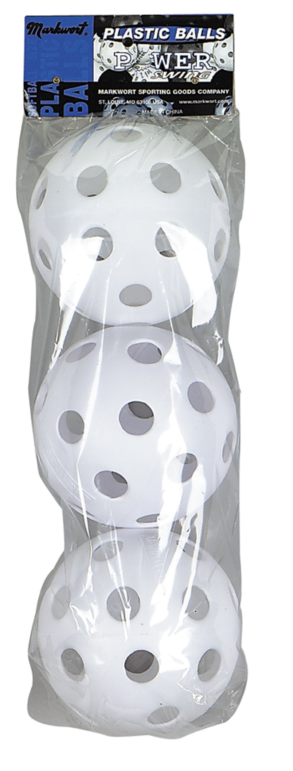 [AUSTRALIA] - Markwort Softball Pliable Plastic Balls in Retail Package White 