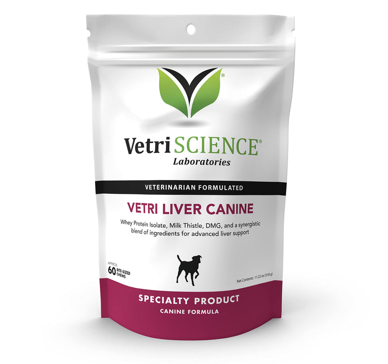 VetriScience Laboratories - Vetri Liver Canine, Liver Support Formula for Dogs, 60 Bite Sized Chews - BeesActive Australia