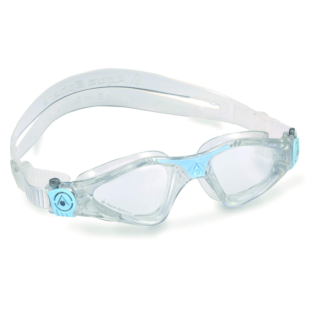 [AUSTRALIA] - Aqua Sphere Kayenne Ladies Swimming Goggles - Made in Italy - UV Protection Anti Fog Swim Goggles for Women Clear Lens / Powder Blue 