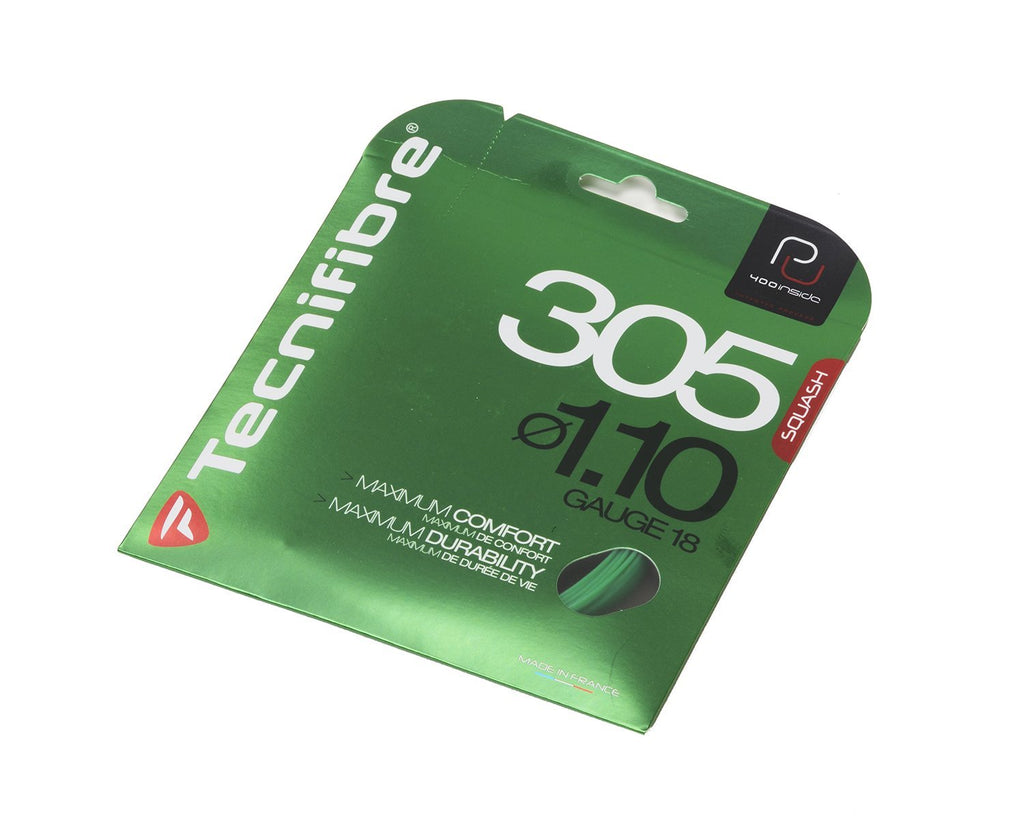 [AUSTRALIA] - Tecnifibre 305 1.10 (18 Gauge) Green Squash String Set 