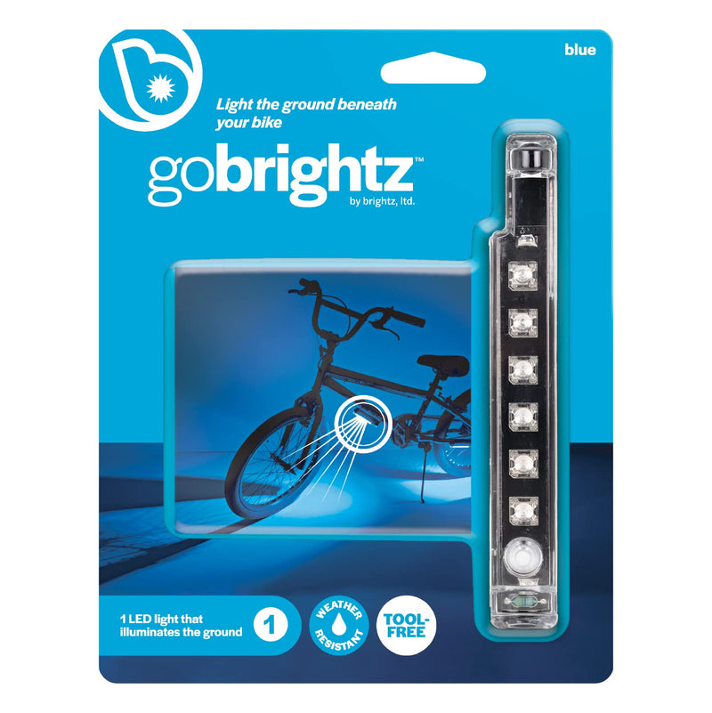 Brightz GoBrightz LED Bike Frame Light - LED Bike Frame Light for Night Riding - 4 Modes for Flashing or Constant Glow Light - Fun Safety Light Bike Accessories for Kids, Boys, Girls, Teens & Adults Blue - BeesActive Australia