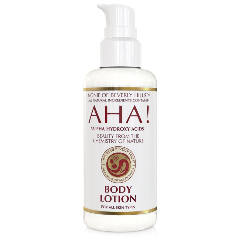 Nonie AHA All-Natural Body Lotion with Coconut Oil, Wheat Germ Oil, Citrus Mix of Lemon, Grapefruit, Orange, Bergamot & Neroli Oils; Alpha Hydroxy Acids from extracts of Bilberry, Sugar Cane, Maple Cane, Orange & Lemon Oils; Coconut Emulsifier, Orchid ... - BeesActive Australia