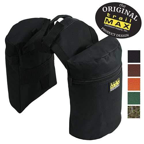 [AUSTRALIA] - TrailMax Medium Horse Pommel Bags for Trail Riding Saddle, Double-Stitched, 600-denier Weather-Resistant Nylon, Available in Black, Brown, Green, Orange & Our Own North Fork Camo 