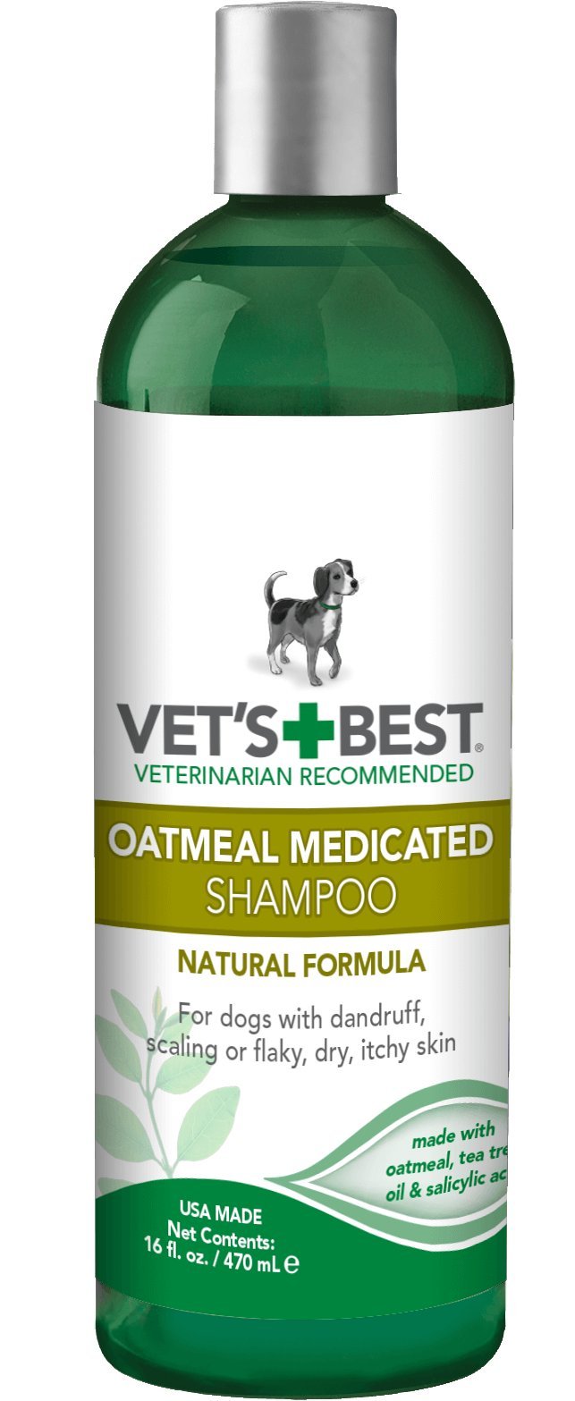 Vet's Best Medicated Oatmeal Shampoo for Dogs | Soothes Dog Dry Skin | Cleans, Moisturizes, and Conditions Skin and Coat | 16 Ounces - BeesActive Australia