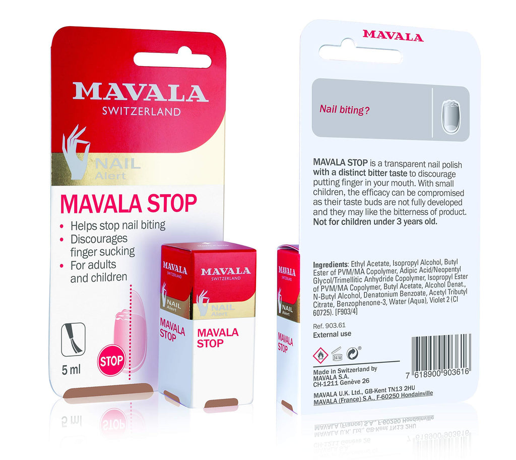 Mavala Stop Deterrent Nail Polish Treatment | Nail Care to Help Stop Putting Fingers In Your Mouth | For Ages 3+ | 0.17 oz - BeesActive Australia