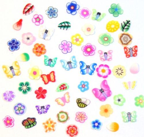 Zink Color 3D Nail Art FIMO Flower Set 10 Bags - BeesActive Australia