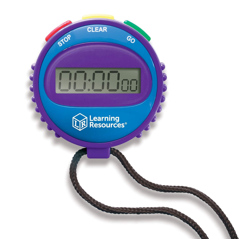 Learning Resources Simple 3 Button Stopwatch, Supports Science Investigations, Timed Math Exercises, Elapsed Time Tracking, Ages 5+ - BeesActive Australia