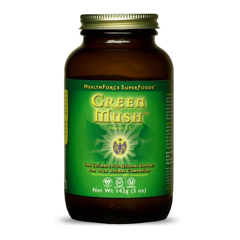 HealthForce SuperFoods Green Mush - 5 oz Powder - Superfood Blend for Animals - Digestion Support - Certified Vegan, Kosher, Gluten Free - BeesActive Australia