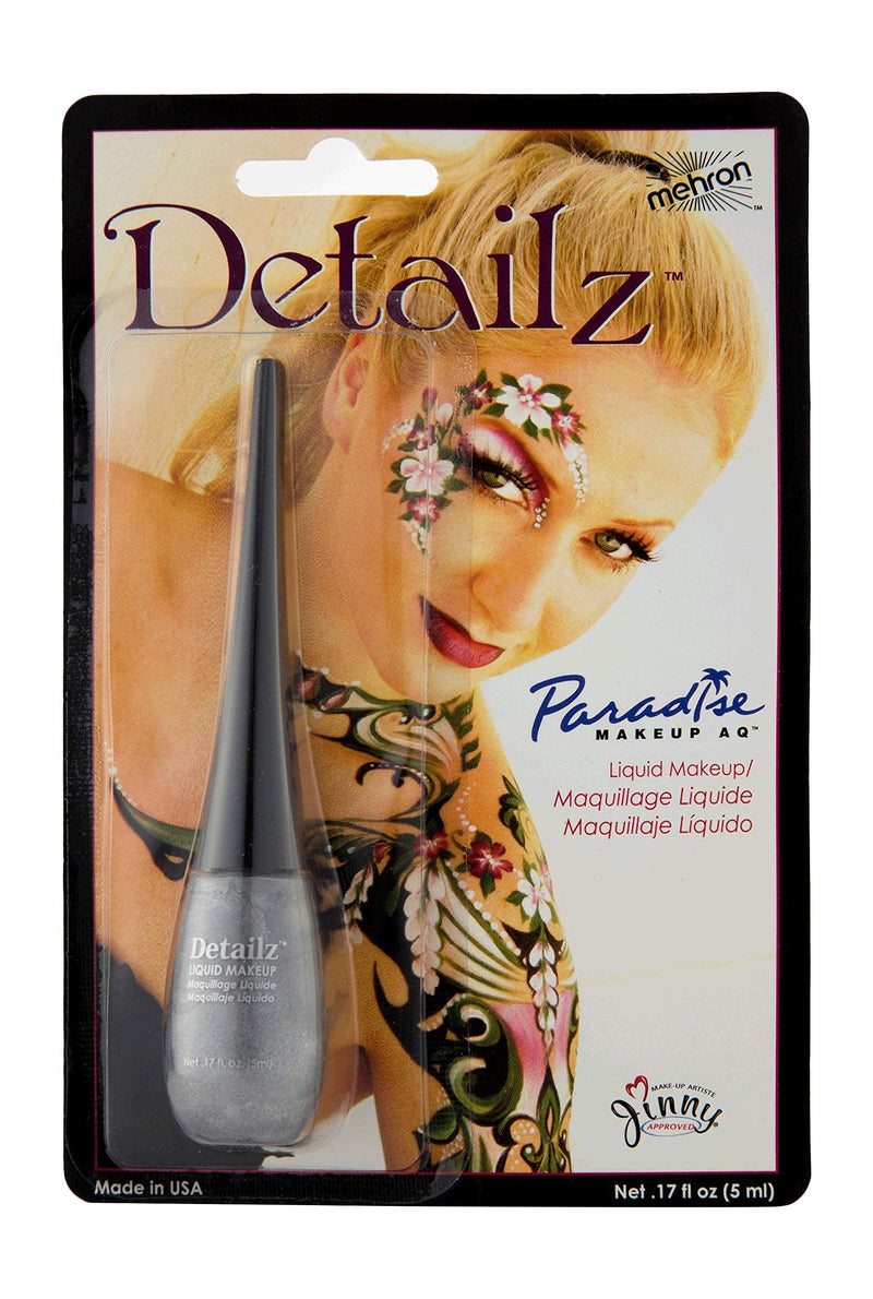 Mehron Makeup Detailz Face & Body Paint (.17 oz) (Silver) Silver - BeesActive Australia