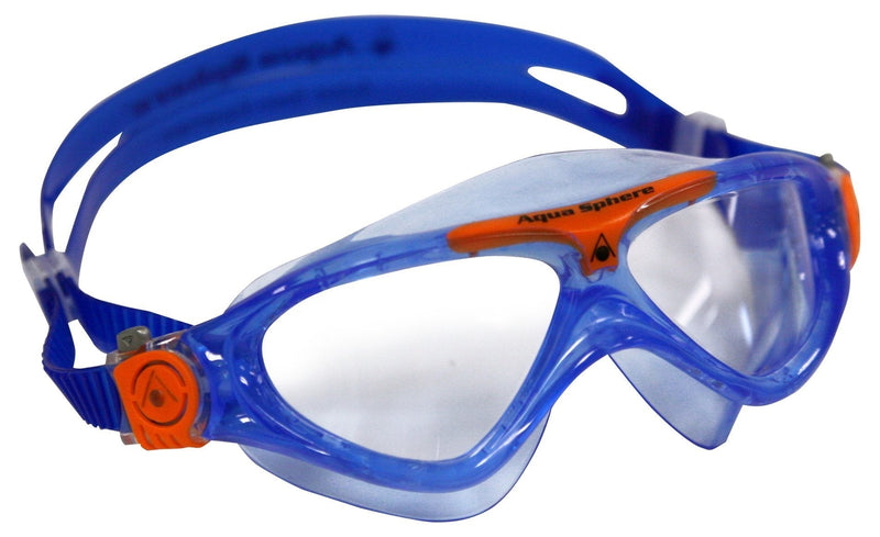 [AUSTRALIA] - Aqua Sphere Vista Junior Swim Goggle, Made In Italy Clear Lens / Blue 