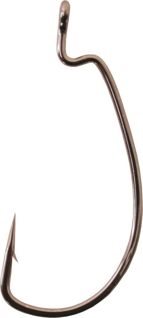 [AUSTRALIA] - Gamakatsu Superline Offset Extra Wide Gap Worm Hook 3/0 - 5 Count (Pack of 1) Black 