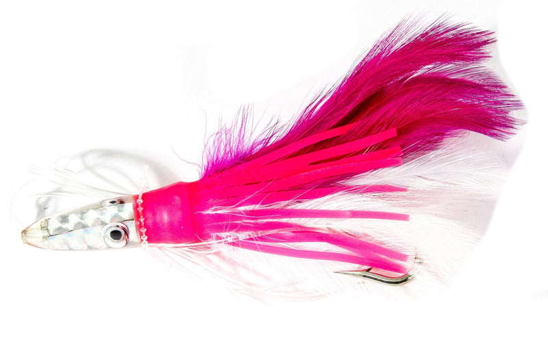 Boone Tuna Treat 6/0 Rigged Lure, Pink/White, 6-Inch - BeesActive Australia