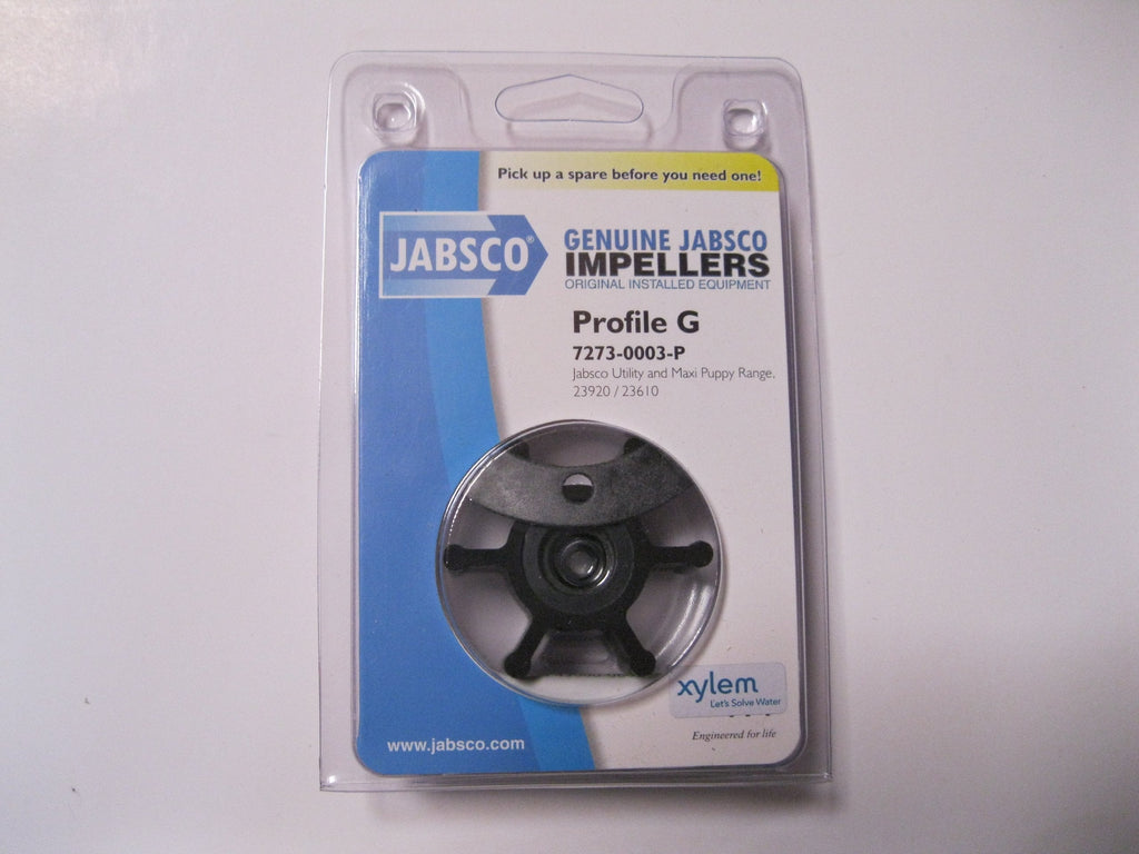 Jabsco 7273-0003-P, Nitrile, Drive Type 4, 6 Blade, 2 Diameter, 7/8 Width, 5/16 Shaft, Plastic Insert - BeesActive Australia