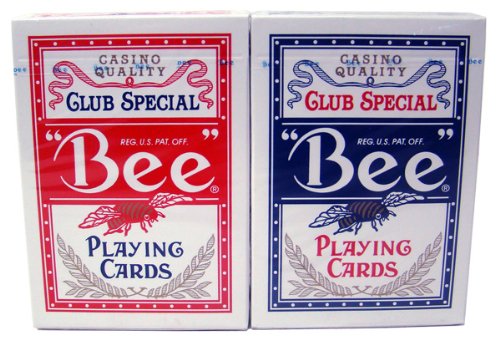 US Playing Cards Bee No. 92 Diamond Back Club Special Red/Blue 12 Decks - BeesActive Australia