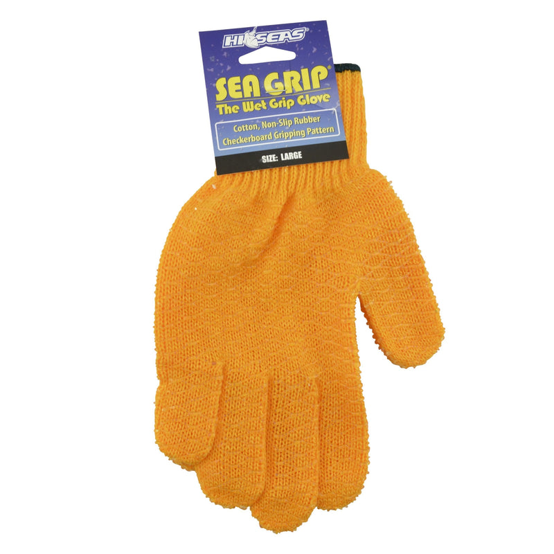 [AUSTRALIA] - Hi-Seas Sea Grip Non-Slip Pattern Glove, Large, Orange 