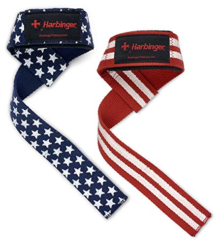Harbinger Padded Cotton Lifting Straps with NeoTek Cushioned Wrist (Pair) Flag - BeesActive Australia