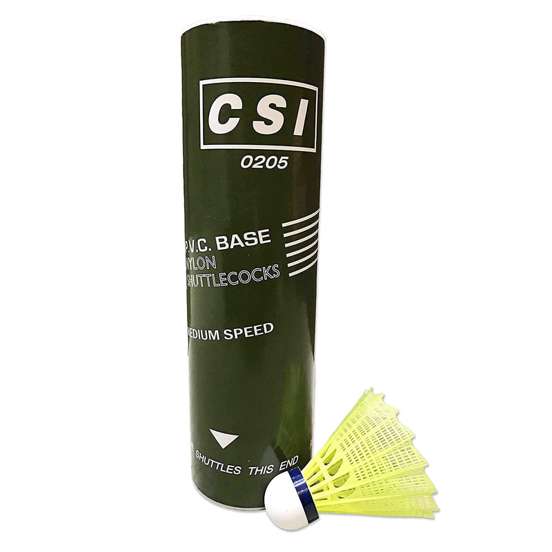 Cannon Sports Badminton Shuttlecocks/Birdies with Nylon for Competition, Tournaments and Outdoor Games - Adults & Kids Yellow - BeesActive Australia