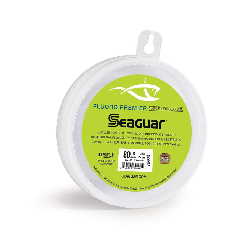 [AUSTRALIA] - Seaguar Fluoro Premier 25-Yards Fluorocarbon Leader (80-Pounds) 