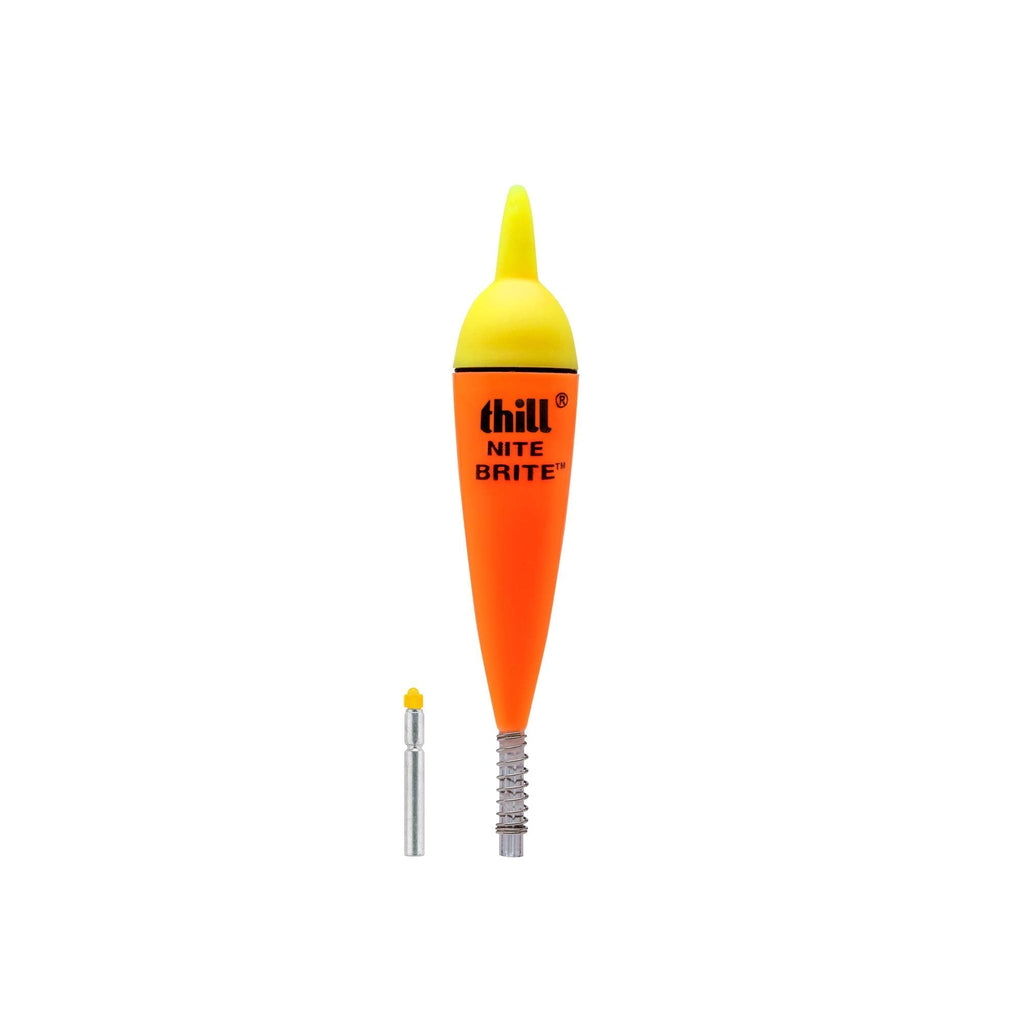 Thill Nite Brite Lighted Float Super Bright Long-Lasting Fishing Bobber - Works as a Slip or Fixed Float Yellow 4" - BeesActive Australia