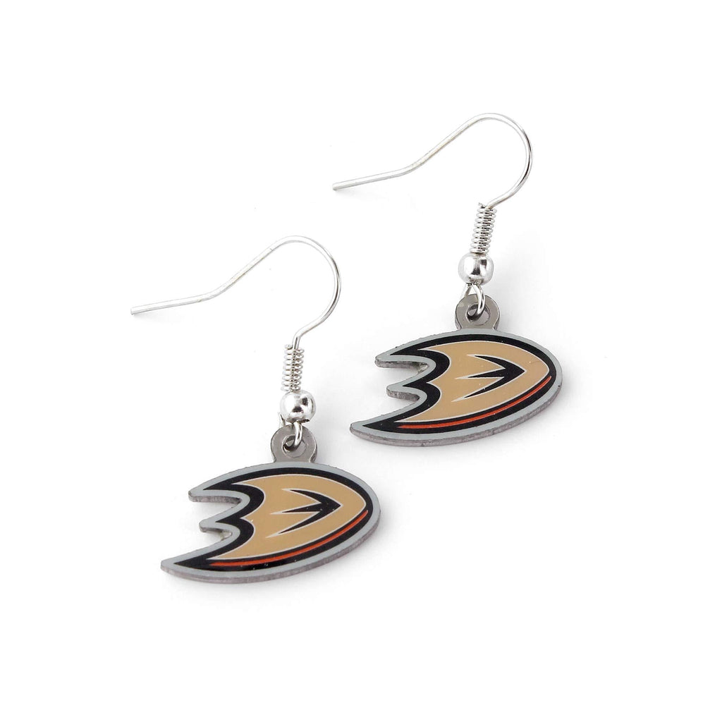 aminco NHL womens NHL Logo Dangler Earrings Anaheim_Ducks Size 2.5 Multicolor - BeesActive Australia