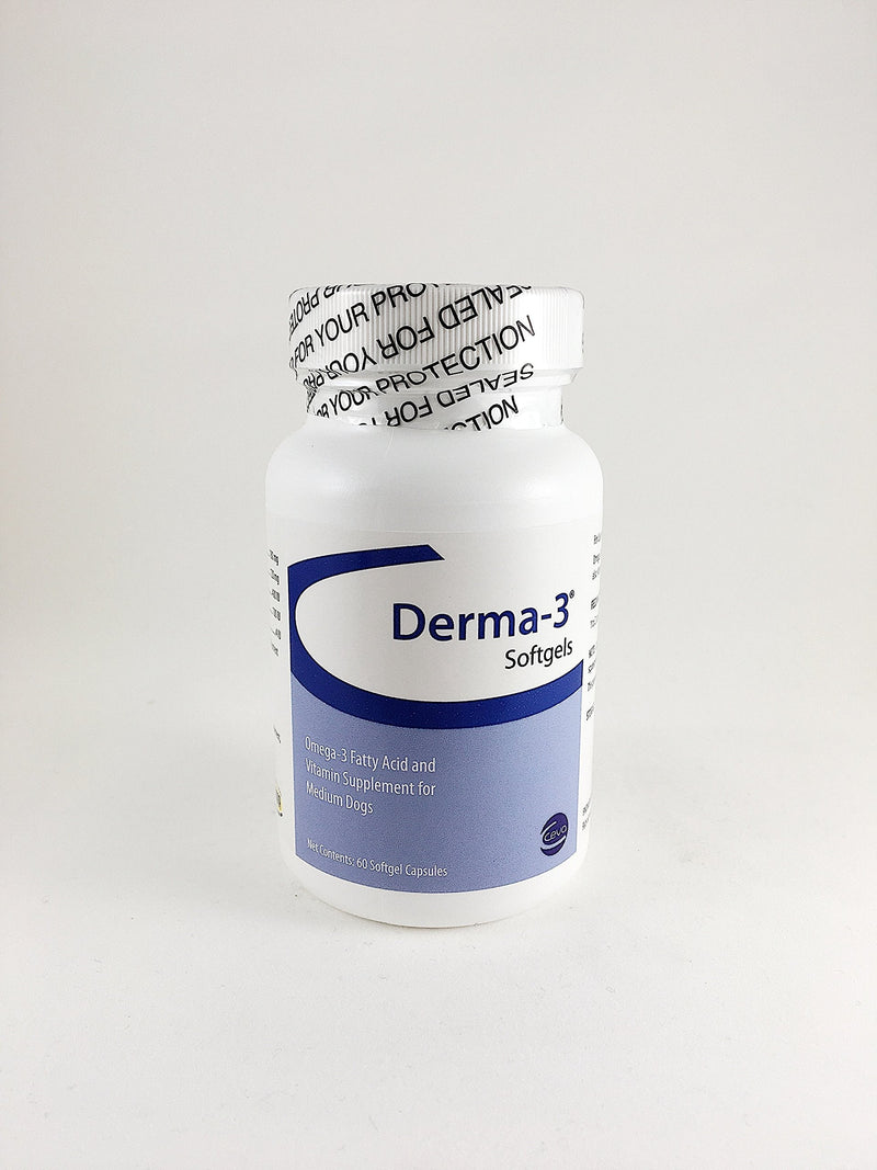 Derma-3 Softgels For Medium Breeds, 60 Capsules - BeesActive Australia