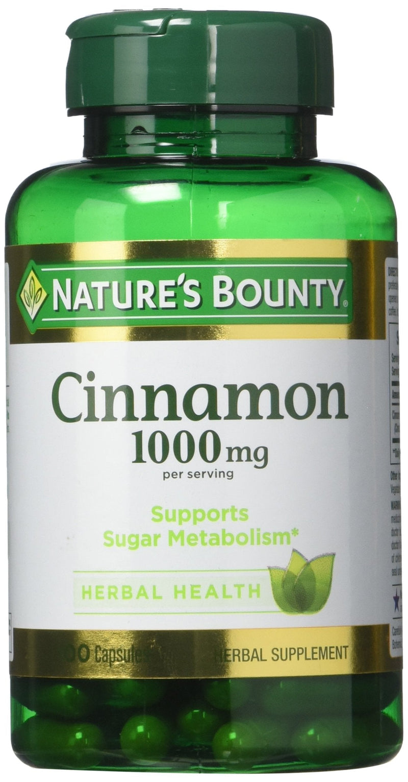 Nature's Bounty Cinnamon 1,000 mg Caps, 100 ct - BeesActive Australia