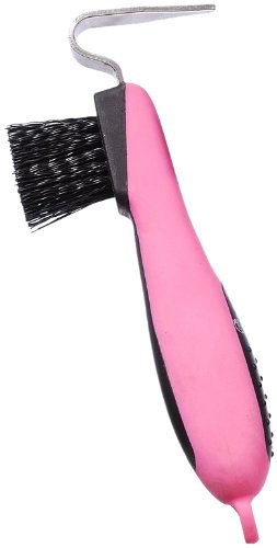 Tough 1 Great Grip Hoof Pick/Brush Pink - BeesActive Australia