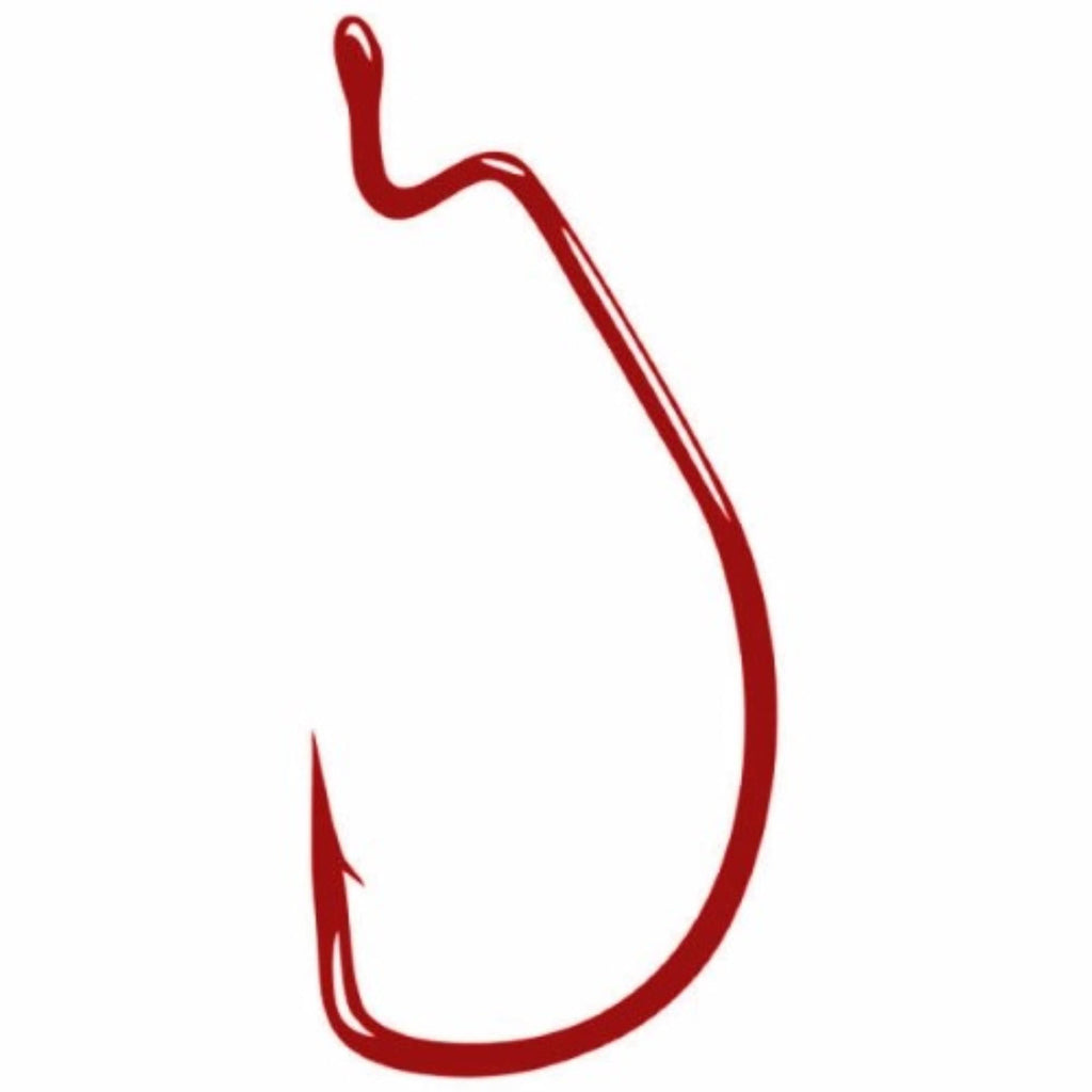 Gamakatsu Red EWG Offset Worm Hook 4/0, 25 Pack - BeesActive Australia