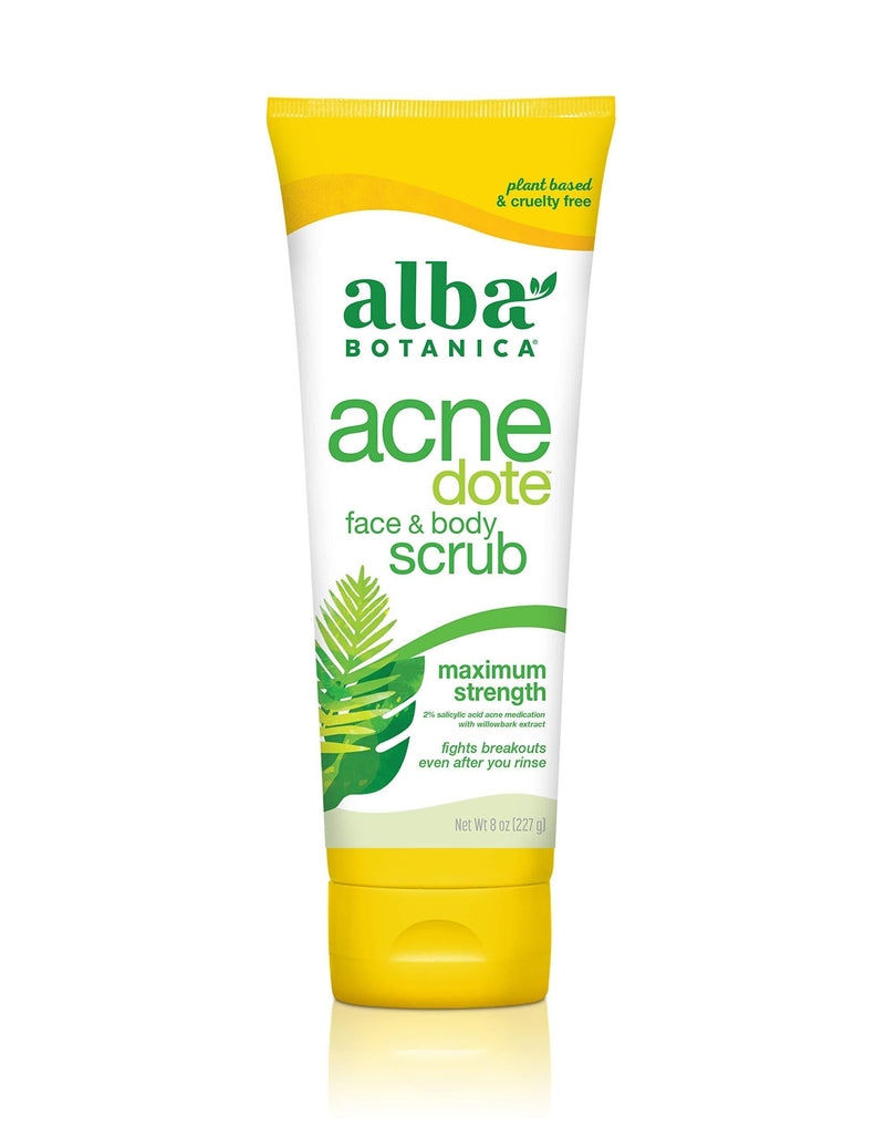 Alba Botanica Acnedote Maximum Strength Face & Body Scrub, 8 Oz (Packaging May Vary) - BeesActive Australia