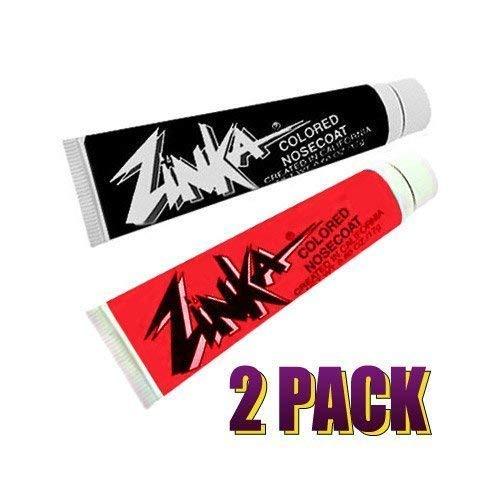 Zinka Colored Sunblock Zinc Waterproof Nosecoat 2 Pack Bundle - Black Red - BeesActive Australia