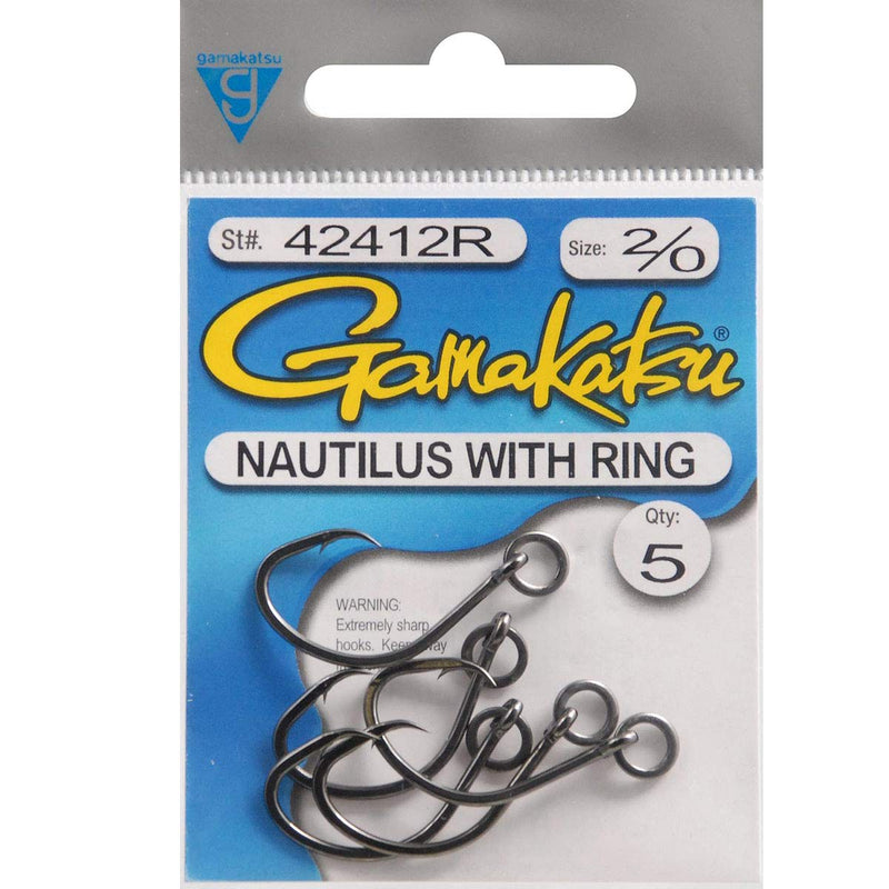 Gamakatsu Nautilus Circle Hooks with Ring (Pack of 4) Size 4/0 - BeesActive Australia